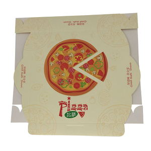 Customized Logo Design White Cardboard Pizza Delivery Box
